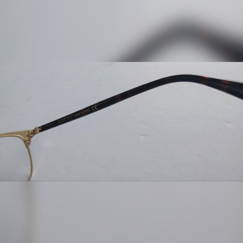 Gucci Black and Gold Frame Glasses 53-18-145 And Eyeglasses Hardshell. - Picture 6 of 11